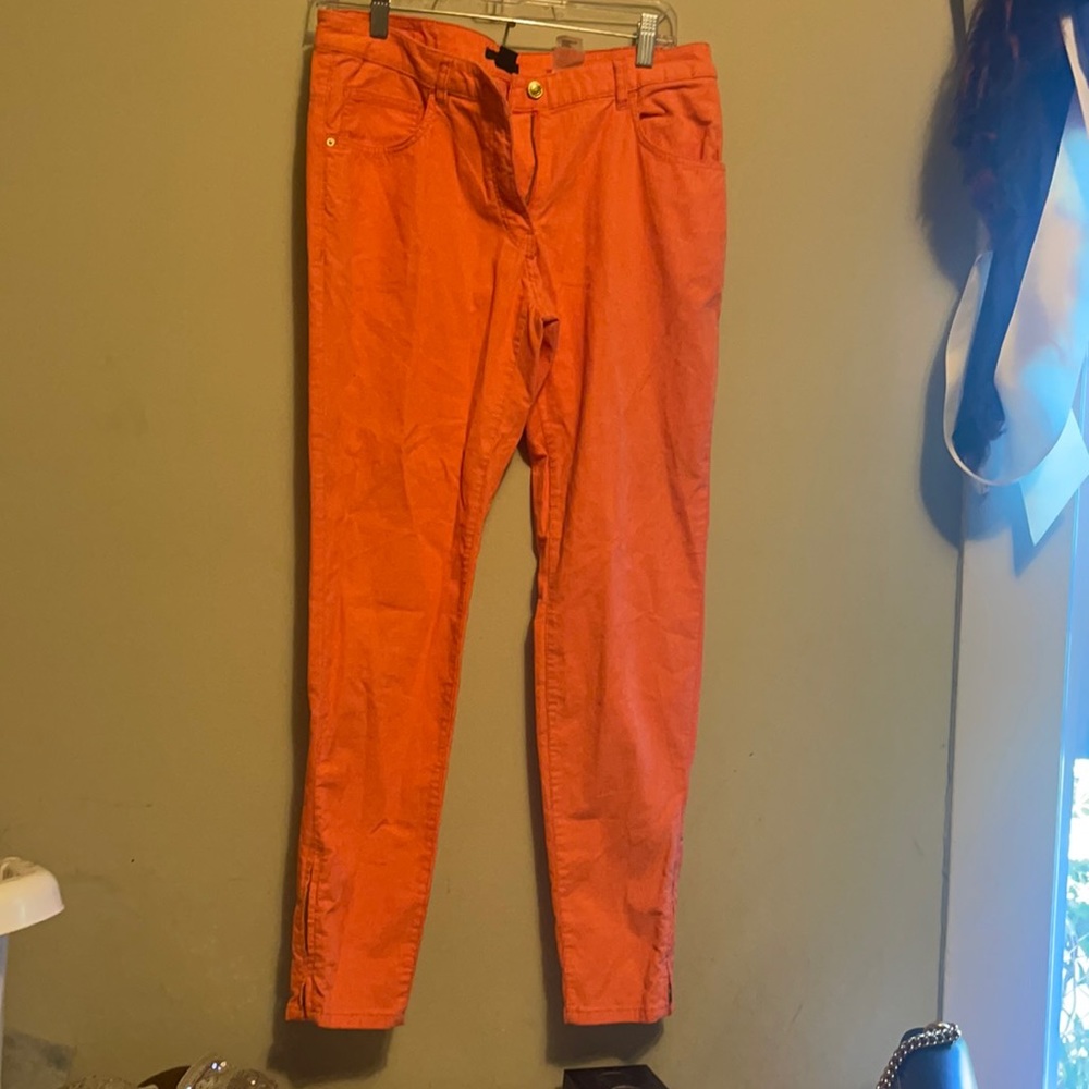 H&M Corduroy Peach ankle zip jeans